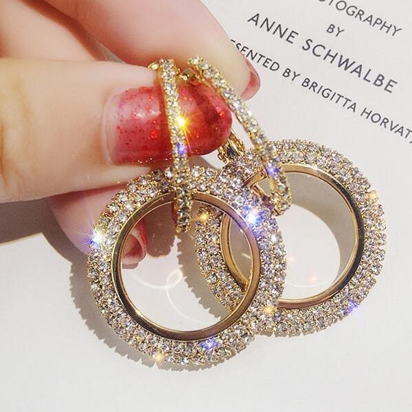 Crystal  Hoop Earrings