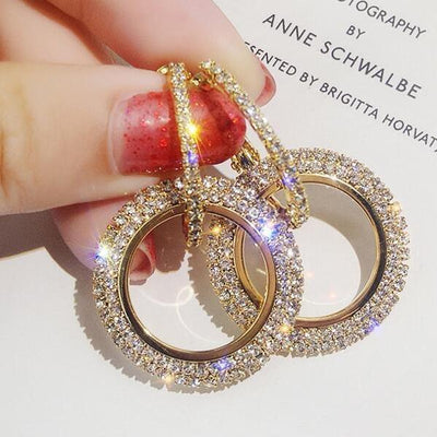 Crystal  Hoop Earrings