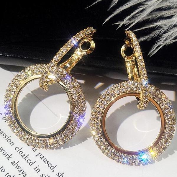Crystal  Hoop Earrings