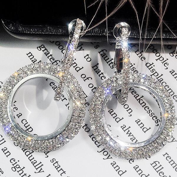 Crystal  Hoop Earrings