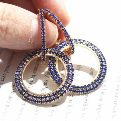 Crystal  Hoop Earrings