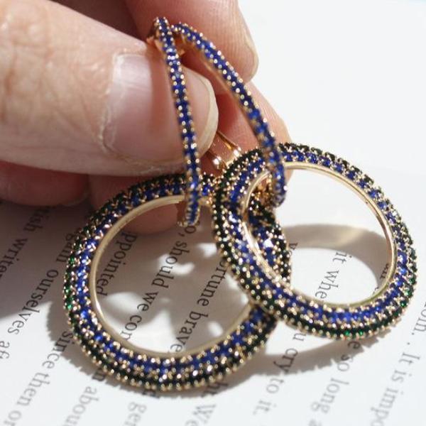 Crystal  Hoop Earrings