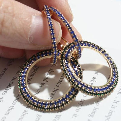 Crystal  Hoop Earrings