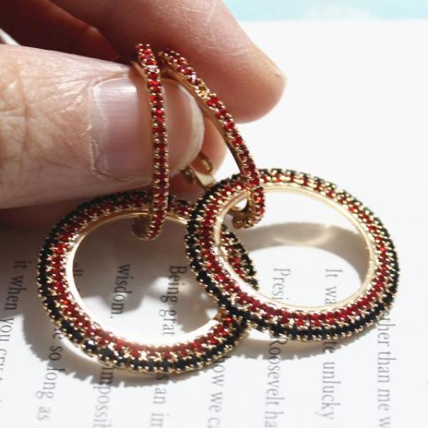 Crystal  Hoop Earrings