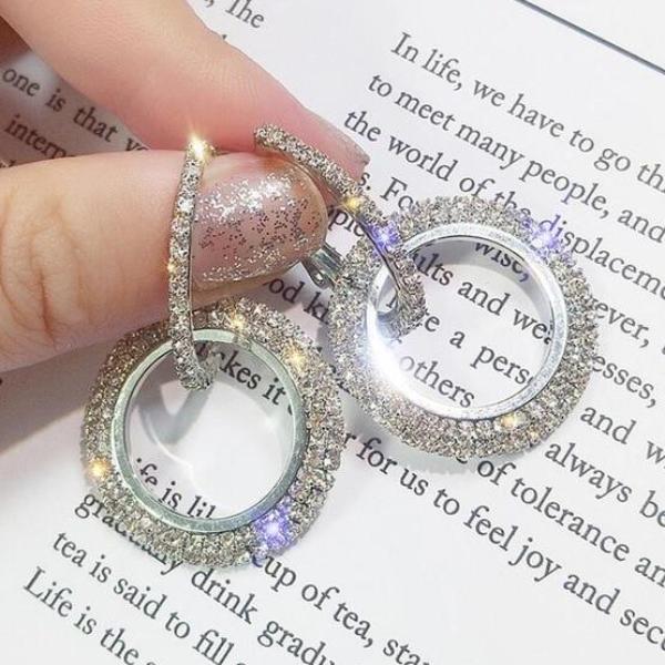 Crystal  Hoop Earrings