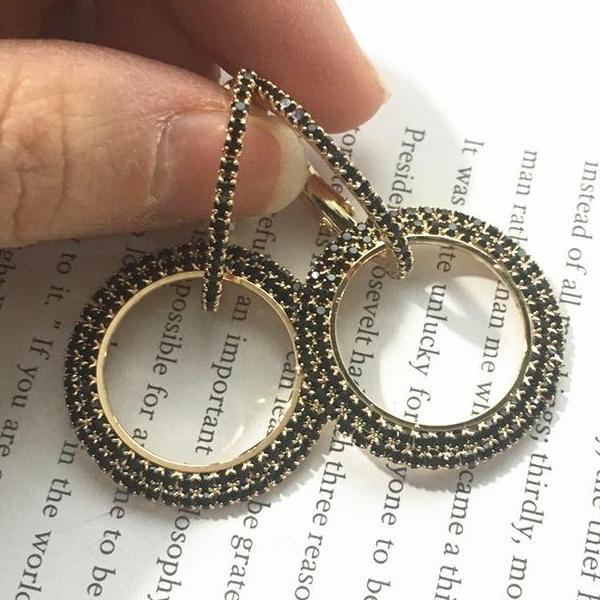 Crystal  Hoop Earrings