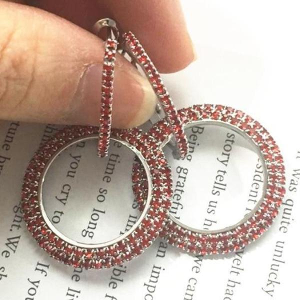 Crystal  Hoop Earrings