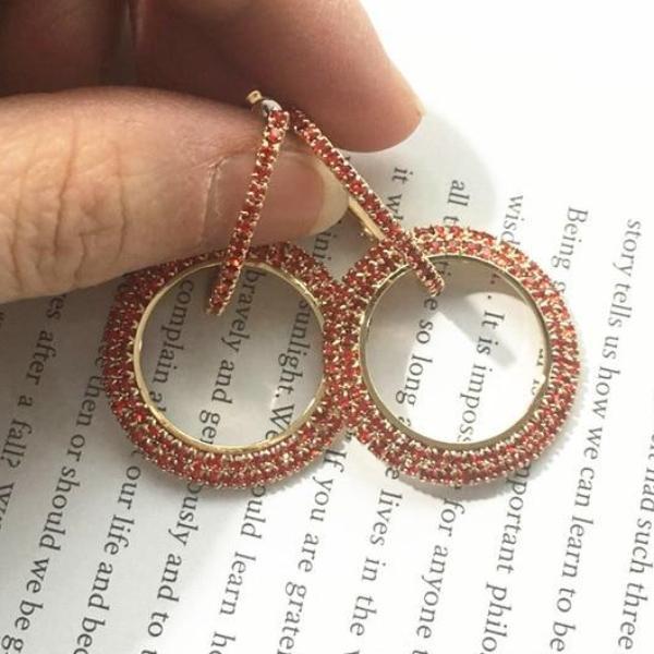 Crystal  Hoop Earrings