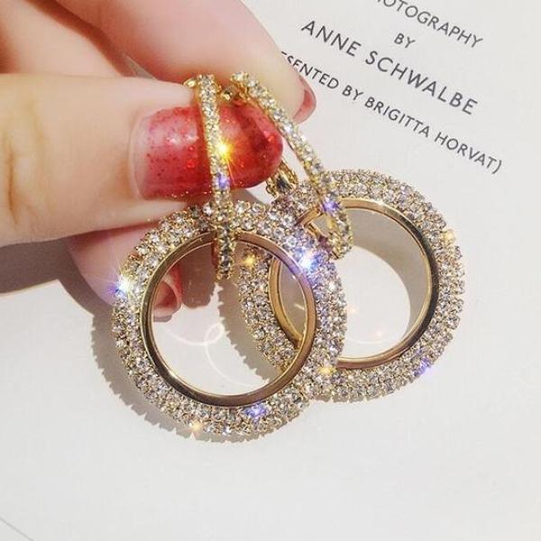 Crystal  Hoop Earrings