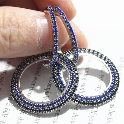 Crystal  Hoop Earrings