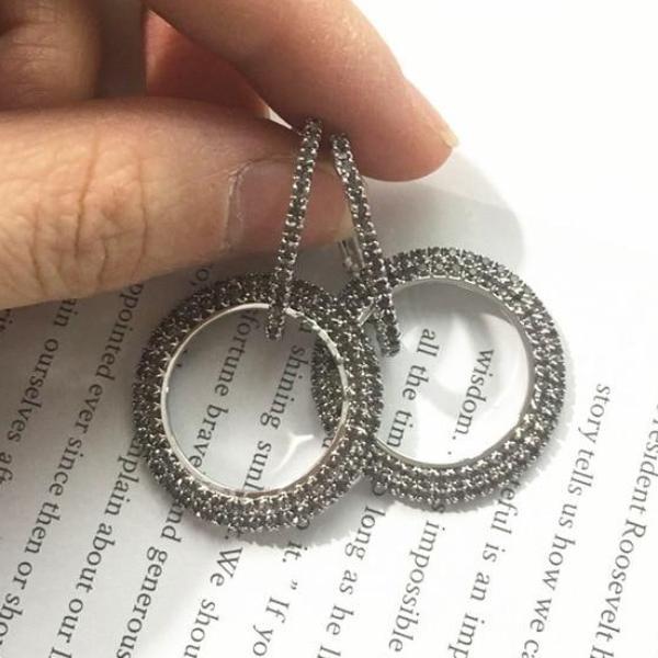Crystal  Hoop Earrings